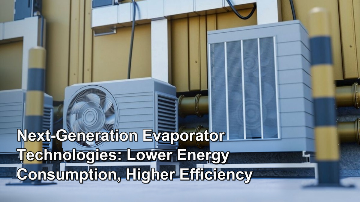 Next-Generation Evaporator Technologies: Lower Energy Consumption, Higher Efficiency